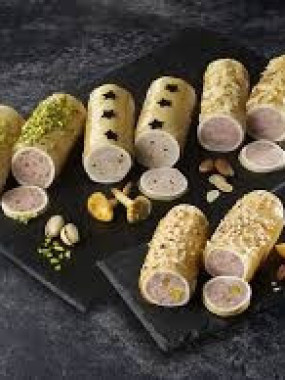 MINI BALLOTINE CHAPON ABRICOTS ET NOISETTES