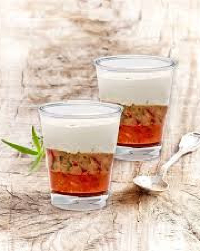 VERRINE THON, CHERIZO, POIVRONS