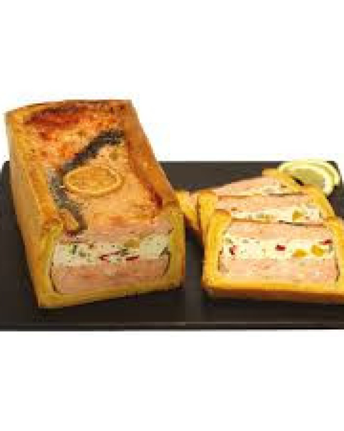1/2 PATE EN CROUTE SAUMON ET MOUSSELINE DE LEGUMES
