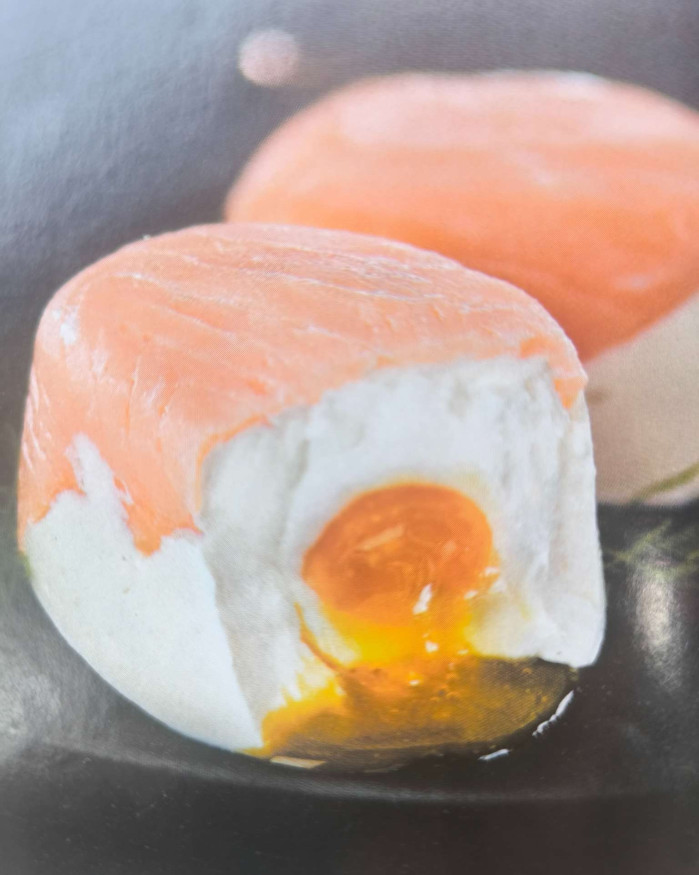 OEUF POCHE AU SAUMON FUME ET A LA CREME