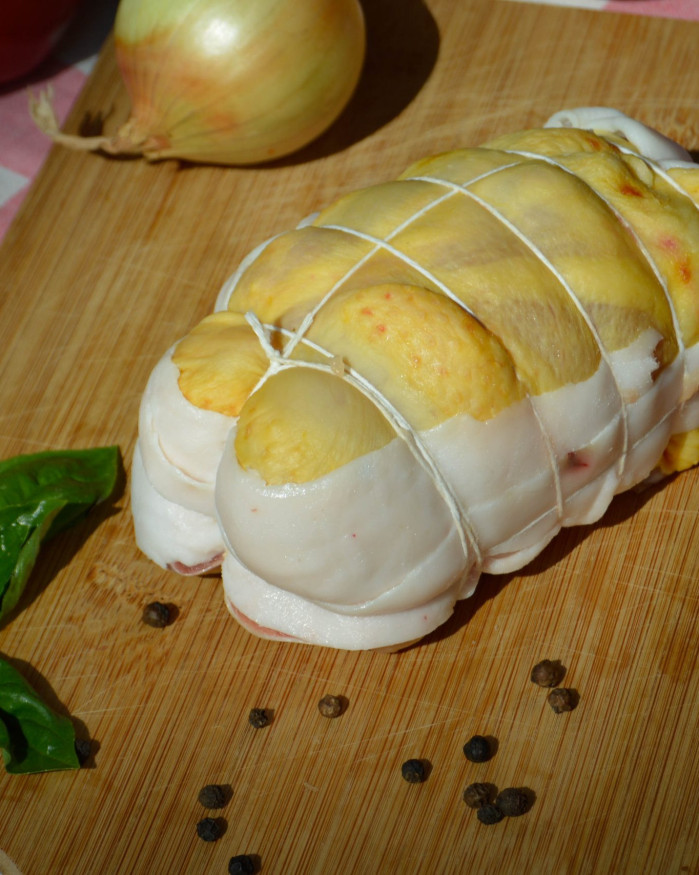 RÔTI CHAPON FARCE DE NOEL MIEL EPICE