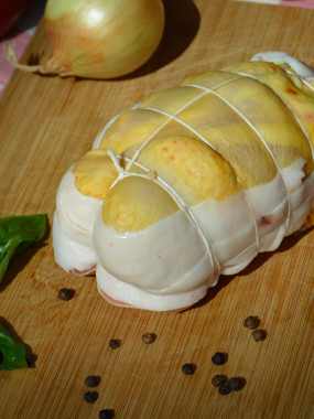 RÔTI CHAPON FARCE DE NOEL MIEL EPICE