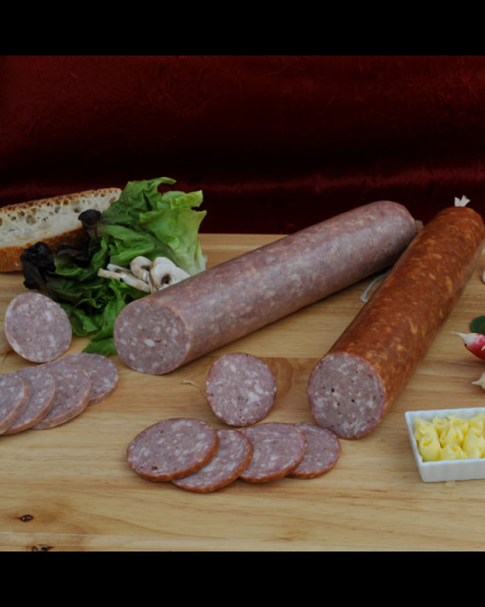 SAUCISSON A L'AIL FUMÉE/TRANCHE 10G