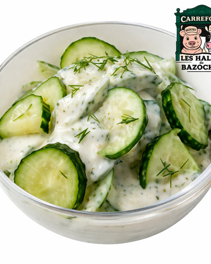 SALADE DE CONCOMBRE FRAIS A LA CREME