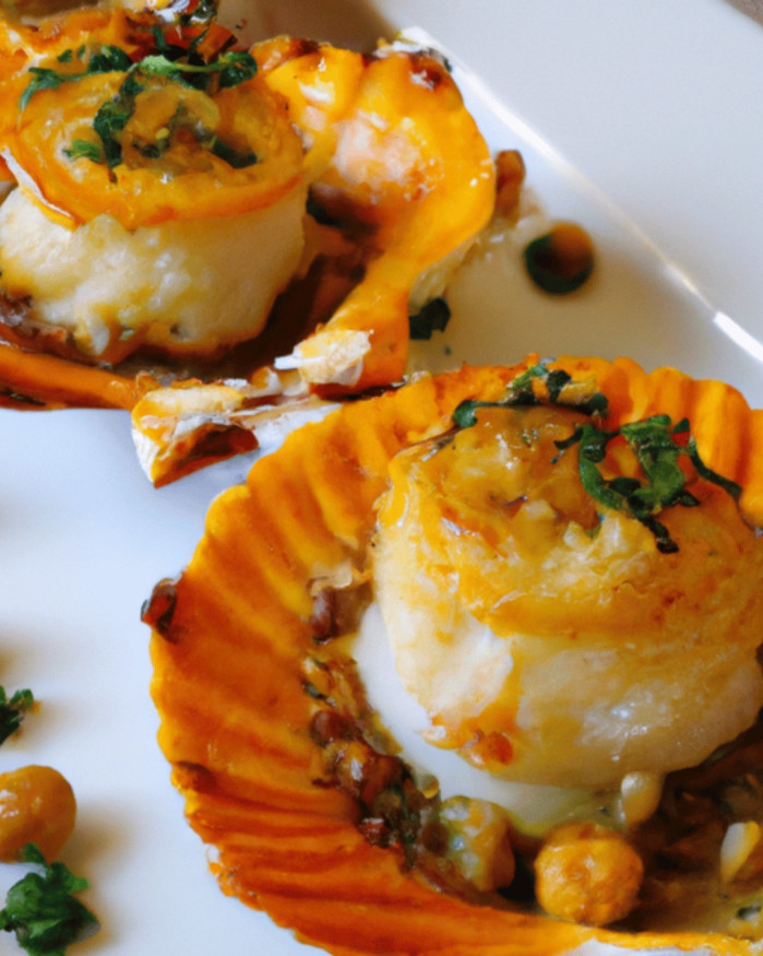 DÉLICATESSE  DE SAINT JACQUES* EN CROUTE 