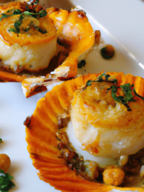 DÉLICATESSE  DE SAINT JACQUES* EN CROUTE 