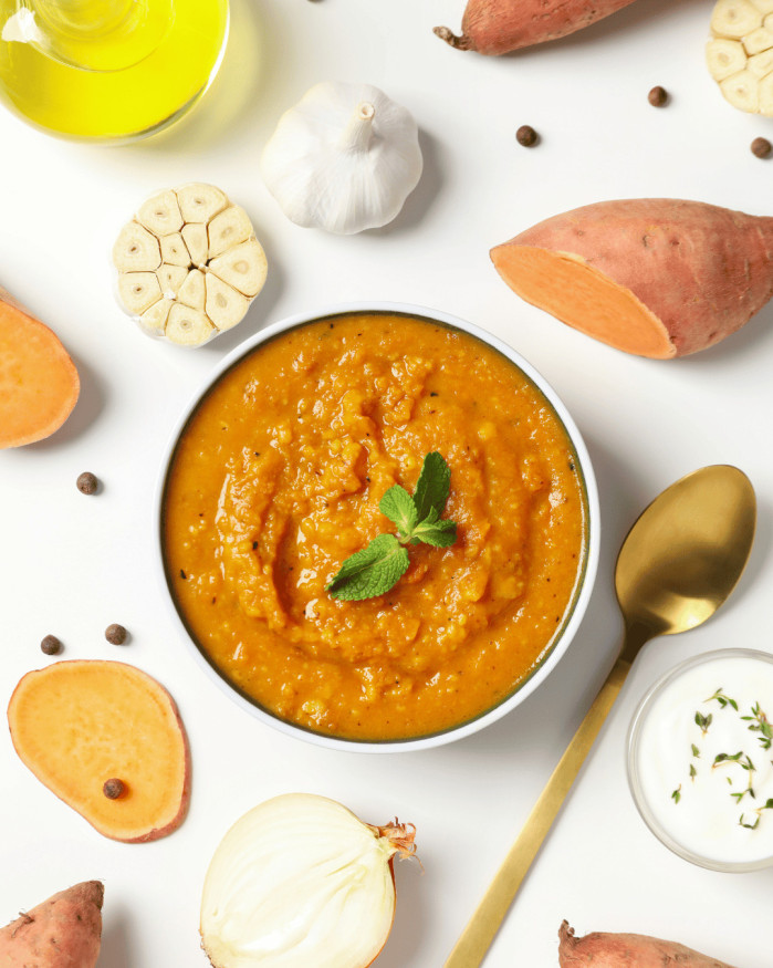 PURÉE DE PATATE DOUCE ET POINTE DE CANNELLE  